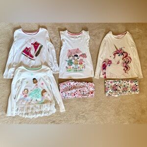 Cynthia Rowley & Isaac Mizrahi White and Pink Matching Shirts & Leggings Set